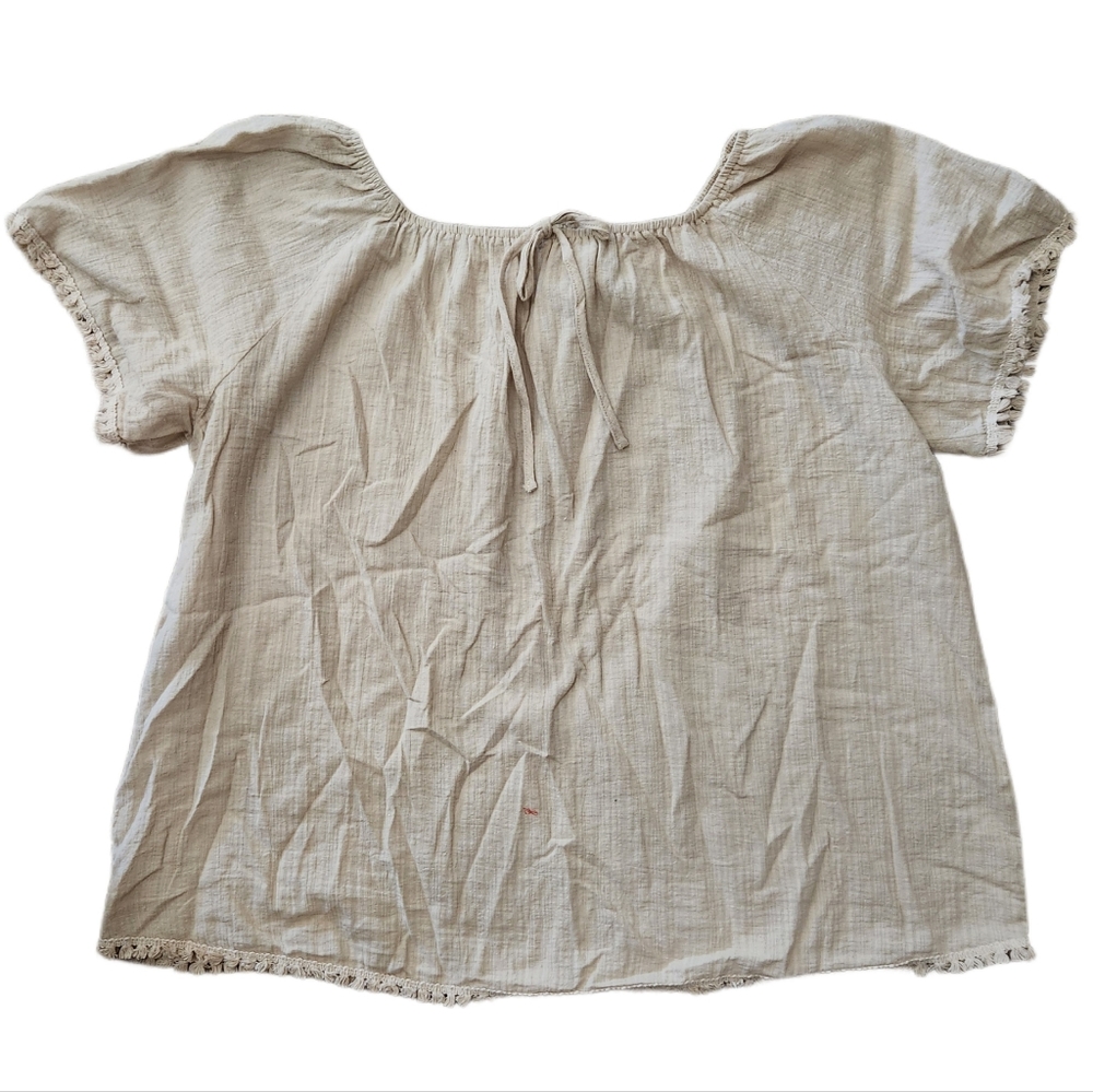 3x Cotton crepe peasant top